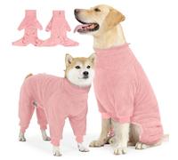 Eyein Dog Coat, Warm Fleece Coat Dog Winter Jacket with Legs,Adjustable Soft Cozy Full Body Pullover Pajamas with Leash Hole, Windproof Pet Jumper Onesie Jacket for Small Medium Large Breeds,M