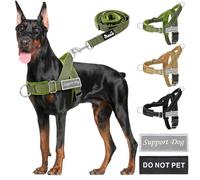 Eyein Dog Harness Large Dog - Anti Pull Heavy Duty Dog Harness and Lead Set with Soft Pad & 2 Leash Clips, Adjustable Reflective Comfortable Tactical Pet Vest for Training Walking(L)