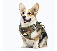 Eyein Dog Harness Medium, Anti Pull Adjustable Heavy Duty Pet Vest Harness with 2 Clips, Easy Control Escape Proof with Soft Padded Handle Reflective for Outdoor Training Walking, M