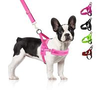 Eyein Dog Harness Medium, No Pull Dog Harness and Lead Set, Soft Padded Easy for Walk Vest Reflective Adjustable Anti-Twist Pet Lead Quick fit for Medium Large Puppy Dog Cat(L)