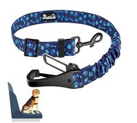 Eyein Dog Seat Belt, 2 in 1 Attachment Dog Car Harnesses Belt, Hook Latch Bar & Seatbelt Buckle with Anti Shock Elastic Nylon Bungee Buffer, Adjustable Reflective Duty Pet Safety Belts for Vehicle