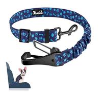 Eyein Dog Seat Belt, 2 in 1 Attachment Dog Car Harnesses Belt, Hook Latch Bar & Seatbelt Buckle with Anti Shock Elastic Nylon Bungee Buffer, Adjustable Reflective Duty Pet Safety Belts for Vehicle