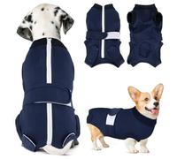 Eyein Dog Surgery Recovery Suit, Female Male Dog Suit for After Surgery | Abdominal Wounds Protector, Stop Licking Spay Shirt After Surgery Onesie with Zipper, Pet Cone E-Collar Alternative(L)