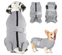 Eyein Dog Surgery Recovery Suit, Female Male Dog Surgical Bodysuit Abdominal Wounds Protector, Stop Licking Spay Shirt After Surgery Onesie with Zipper, Pet Cone E-Collar Alternative(4XL)