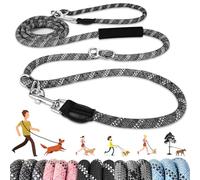 Eyein Hands Free Dog Lead, 3M Adjustable Waist & Crossbody Dog Running Rope with Soft Handle, Heavy Duty Lead for Large Medium Dogs up to 100kg, Tangle Free Reflective Leash for 2 Dogs Walking Running