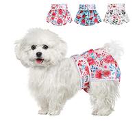 Eyein Reusable Dog Nappies Female, 3 Pack Period Heat Pants Adjustable