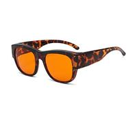Eyekepper 100% Anti-Blue Light Blocking Computer Glasses,Large Fit Over Reading and Glasses Amber Lens Better Sleep, Tortoise