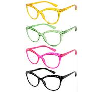 Eyekepper 4-pack Reading Glasses for Women Cat-eye Style Rhinestone Readers +2.75
