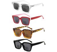 Eyekepper 4-packing Bifocal Sunglasses for Women Reading under the Sun Stylish Bifocal Readers Tinted Lens Oversize +2.50