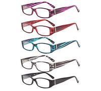 Eyekepper 5-Pack Spring Temple Readers Include Reading Glasses Computer Glasses with Genuine Austrian Crystals Women