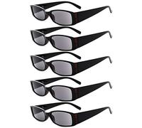Eyekepper 5 Pairs Reading Sunglasses for Women Reading under the Sun +4.00 Tinted Reader Eyeglasses