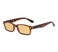 Eyekepper Blue Light Blocking Computer Reading Glasses with Amber Tinted Filter Lens Women Men - Vintage Readers - Tortoise +1.25