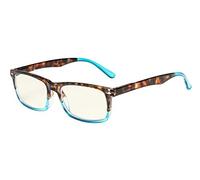 Eyekepper Blue Light Glasses Men Women, Large Black Eyeglasses | Spring Hinges Computer Readers, Blue Ray Blocker, Anti Eye Strain & Reflective, Glare Blocking, UV Filter