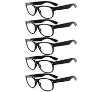 Eyekepper Classic 80's Reading Glasses-5 Pairs Black Frame Glasses for Women Reading +4.00