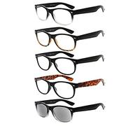 Eyekepper Classic 80's Reading Glasses-5 Pairs Include Reading Sunglasses for Women Reading under the Sun,+1.50 Reader Eyeglasses