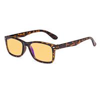 Eyekepper Classic Readers Blue Light Blocking Computer Reading Glasses Women Men with Amber Tinted Filter Lens - Tortoise