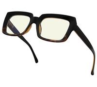 Eyekepper Computer Glasses - Blue Light Filter Eyewears Women - UV420 Protection Oversized Square Eyeglasses - Black/Tortoise