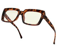 Eyekepper Computer Glasses - Blue Light Filter Readers Women - UV420 Protection Oversized Square Reading Glasses - Tortoise +1.75