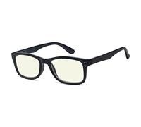 Eyekepper Computer Reading Glasses,UV Protection, Anti Glare,Anti-Reflective Computer Readers (Black, Yellow Tinted Lenses) +4.0