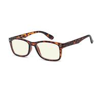 Eyekepper Computer Reading Glasses,UV Protection, Anti Glare,Anti-Reflective Computer Readers (Tortoise, Yellow Tinted Lenses) +1.5