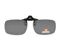 Eyekepper Flip-up Clip-on Sunglasses Polarized Metal Glasses Clip 60x43 MM(Silver Mirror)