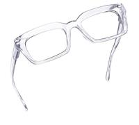 Eyekepper Ladies Reading Glasses - Oversized Square Design Readers for Women Transparent +1.25