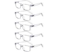 Eyekepper Mens Vintage Reading Glasses-5 Pack Clear Frame Glasses for Men Reading, Reader Eyeglasses Women