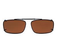 Eyekepper Metal Frame Rim Polarized Lens Clip On Sunglasses 54 * 34MM Brown Lens