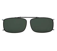 Eyekepper Metal Frame Rim Polarized Lens Clip On Sunglasses Green Lens 2 3/16" x1 3/8"