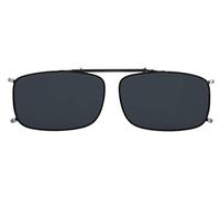 Eyekepper Metal Frame Rim Polarized Lens Clip On Sunglasses Grey Lens 2 3/16 x1 3/8 inch