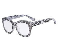 Eyekepper Oversized Reading Glasses - Retro Readers for Women Reading - Grey/Tortoise Frame +1.00