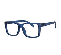 Eyekepper Oversized Reading Glasses Square Large Frame Readers for Men and Women - Blue +2.00