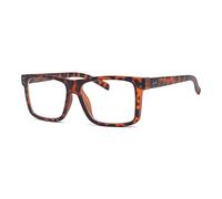 Eyekepper Oversized Reading Glasses Square Large Frame Readers for Men and Women - Tortoise +2.00