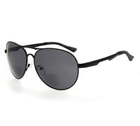 Eyekepper Pilot Style Bifocal Sunglasses Bifocal Sunshine Readers Outdoor Reading Glasses (Black, 1.75)