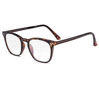 Eyekepper Readers Retro Square Plastic Frame Metal Arms Reading Glasses Tortoise