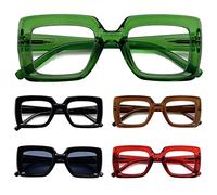 Eyekepper Reading Glasses 1.0, Readers for Women, 5 Pack Square