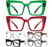Eyekepper Reading Glasses 1.50, Readers for Women, 6 Pack Oversized Square