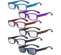 Eyekepper Reading Glasses 6 Pack Comfort Reader Eyeglasses Include Reading Sunglasses for Men Women +1.75