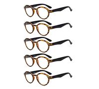 Eyekepper Reading Glasses Men 3.50, Readers for Women, 5 Pack Round Amber