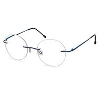 Eyekepper Reading Glasses Men, Round Readers for Women, 1.50 Rimless Blue