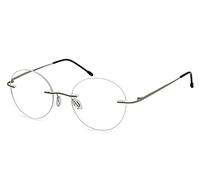 Eyekepper Reading Glasses Men, Round Readers for Women, 1.50 Rimless Silver