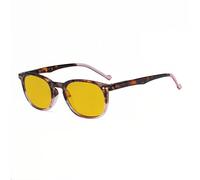 Eyekepper Retro Blue Light Glasses Women Men - Blocking Ray Screen Glare Computer Reading Glasses with Amber Tinted Filter Lens - Tortoise/Pink