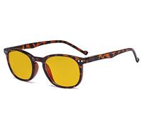 Eyekepper Retro Blue Light Glasses Women Men - Blocking Ray Screen Glare Computer Reading Glasses with Amber Tinted Filter Lens - Tortoise