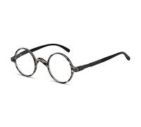 Eyekepper Round Reading Glasses a Little Large than Vintage Professor Oval Readers (Grey Stripe,+2.00)