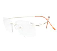 Eyekepper Silhouette Glasses Men, Readers for Women, Titanium Rimless 1.50