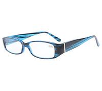 Eyekepper Spring Hinges Reading Glasses Readers with Genuine Austrian Crystals Women Blue +2.75