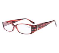Eyekepper Spring Hinges Reading Glasses Readers with Genuine Austrian Crystals Women Red +2.5