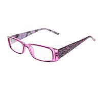 Eyekepper Spring Hinges Tiger Patterned Temples Rectangular Reading Glasses Readers Purple +1.75