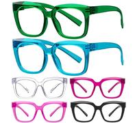 Eyekepper Square Reading Glasses 1.50, Readers for Women, 6 Pack Oversized