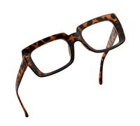 Eyekepper Stylish Reading Glasses Women - Oversized Square Readers Tortoise +0.50